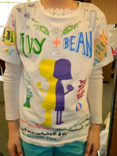A child wears a t-shirt decorated as one how story as any example of innovative order report ideas